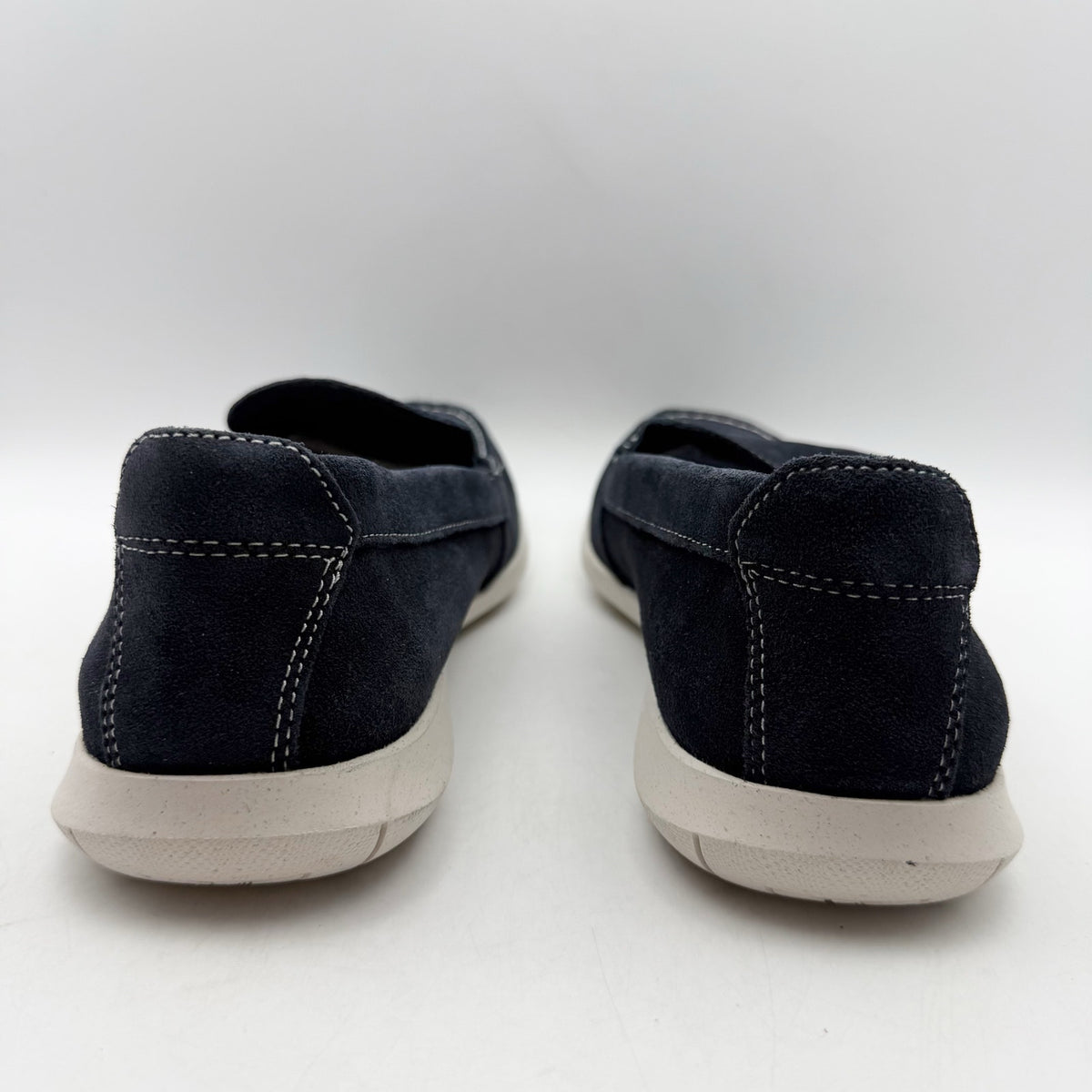 Clarks Mens Flexway Step Casual Sneakers Size 8.5 EU 41.5 Navy Blue Suede NWOB