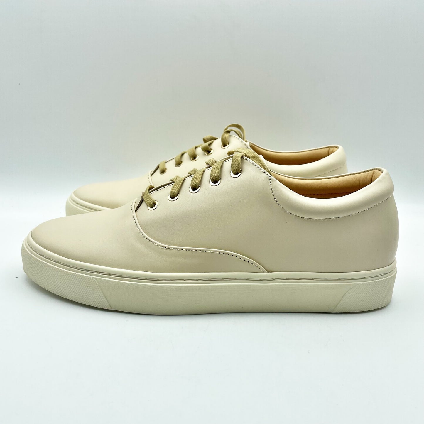 Nisolo Womens Everyday Sneakers US 10 EU 40.5 Tan Cream Leather Waterproof NIB