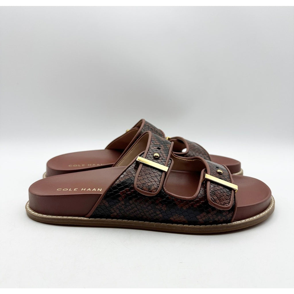 Cole Haan Womens Marisol Sandals Size 7.5 B EU 38 Black Leather Flats NIB