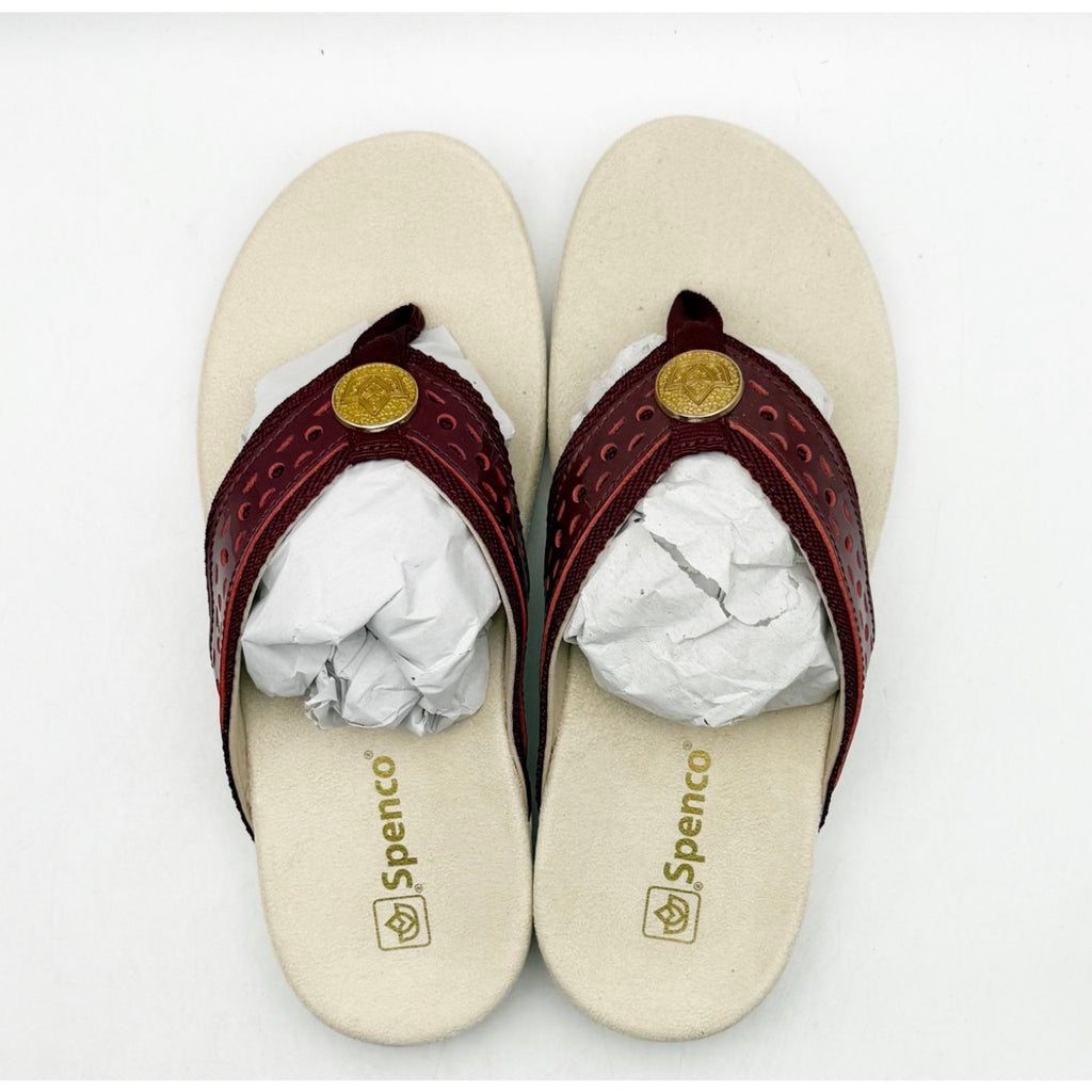 Spenco Women's Starboard Flip Flop Sandals Size 5.5 Red Burgundy NIB