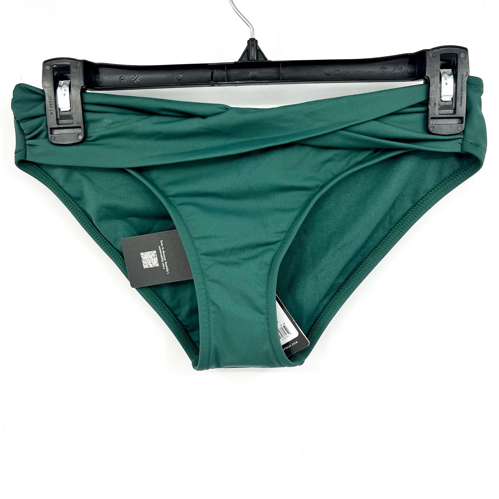 SEAFOLLY Women's Twist Band Hipster Bikini Bottom Size 6 Evergreen NWT