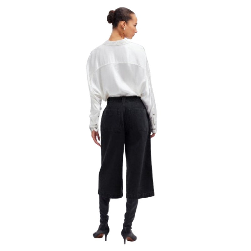 MADEWELL Women's Denim Culottes Size 31 US 10 Black Johnston High Rise NT218 NWT