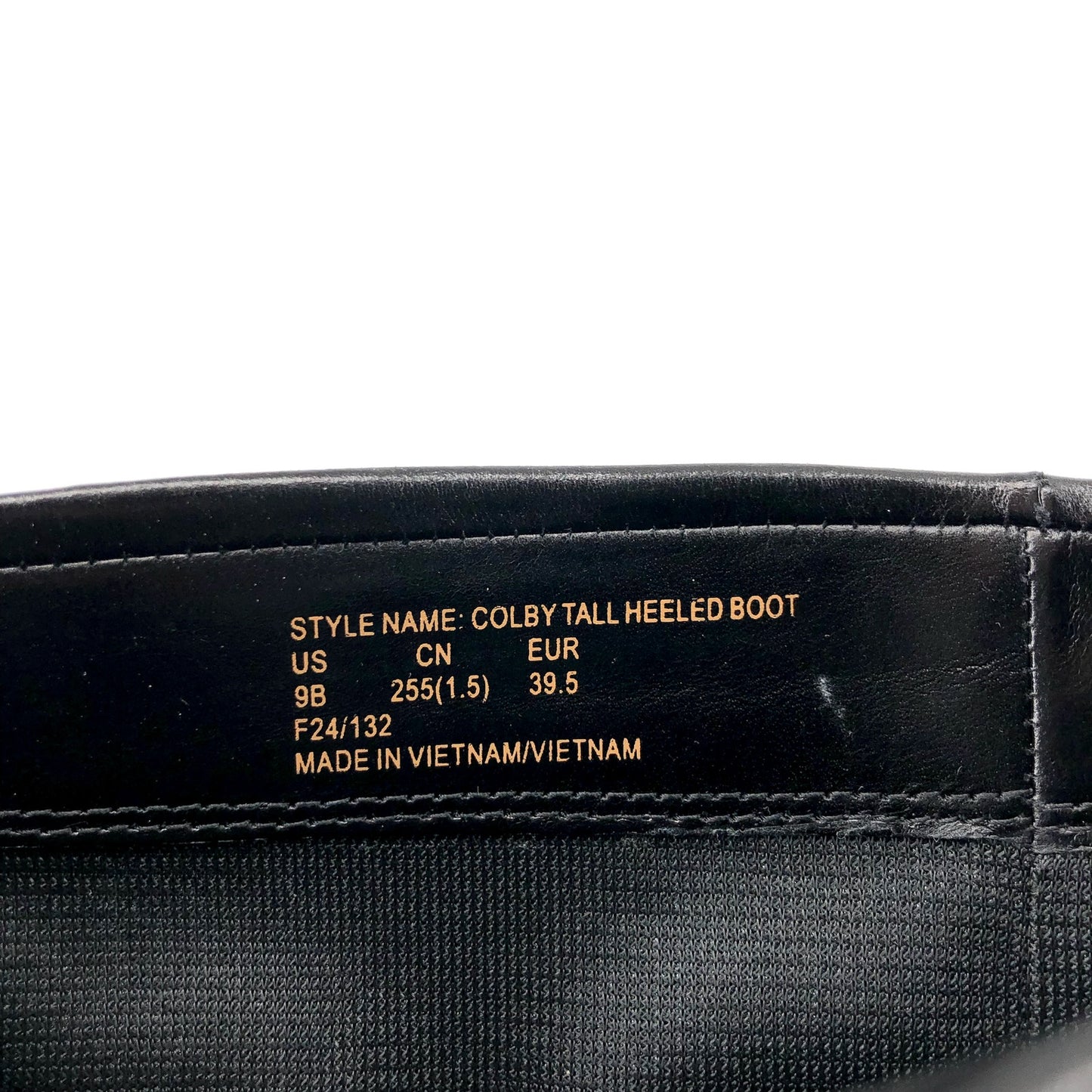 KATE SPADE Women's Colby Tall Boots Size 9B EU 39.5 Black Leather