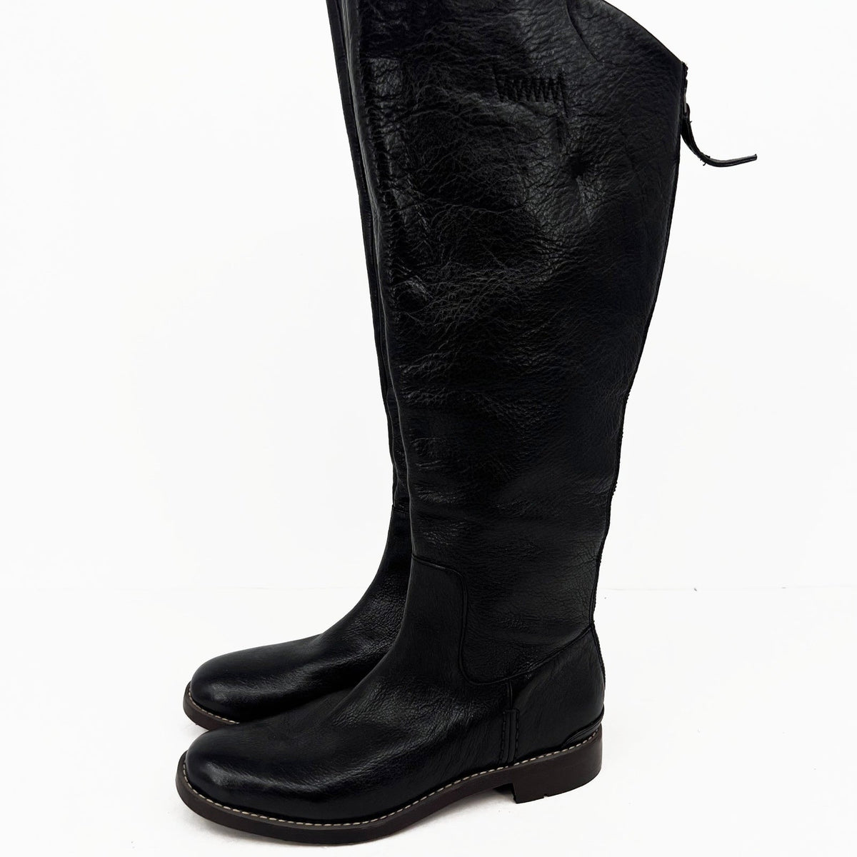 Franco Sarto Womens Meyer Knee High Riding Boots Size 8.5 EU 38.5 Black NWOB