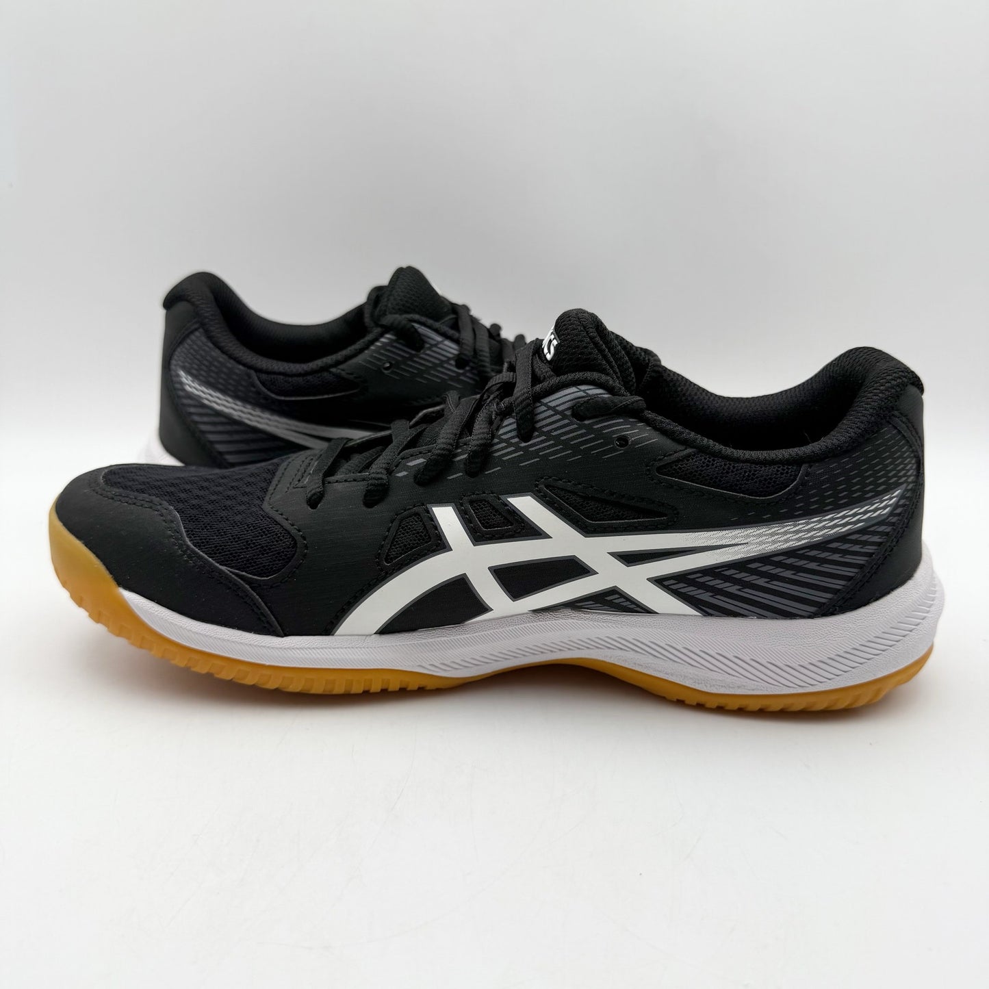 ASICS Womens Upcourt 6 Athletic Shoes US 11.5 EU 44 White Black Volleyball NIB