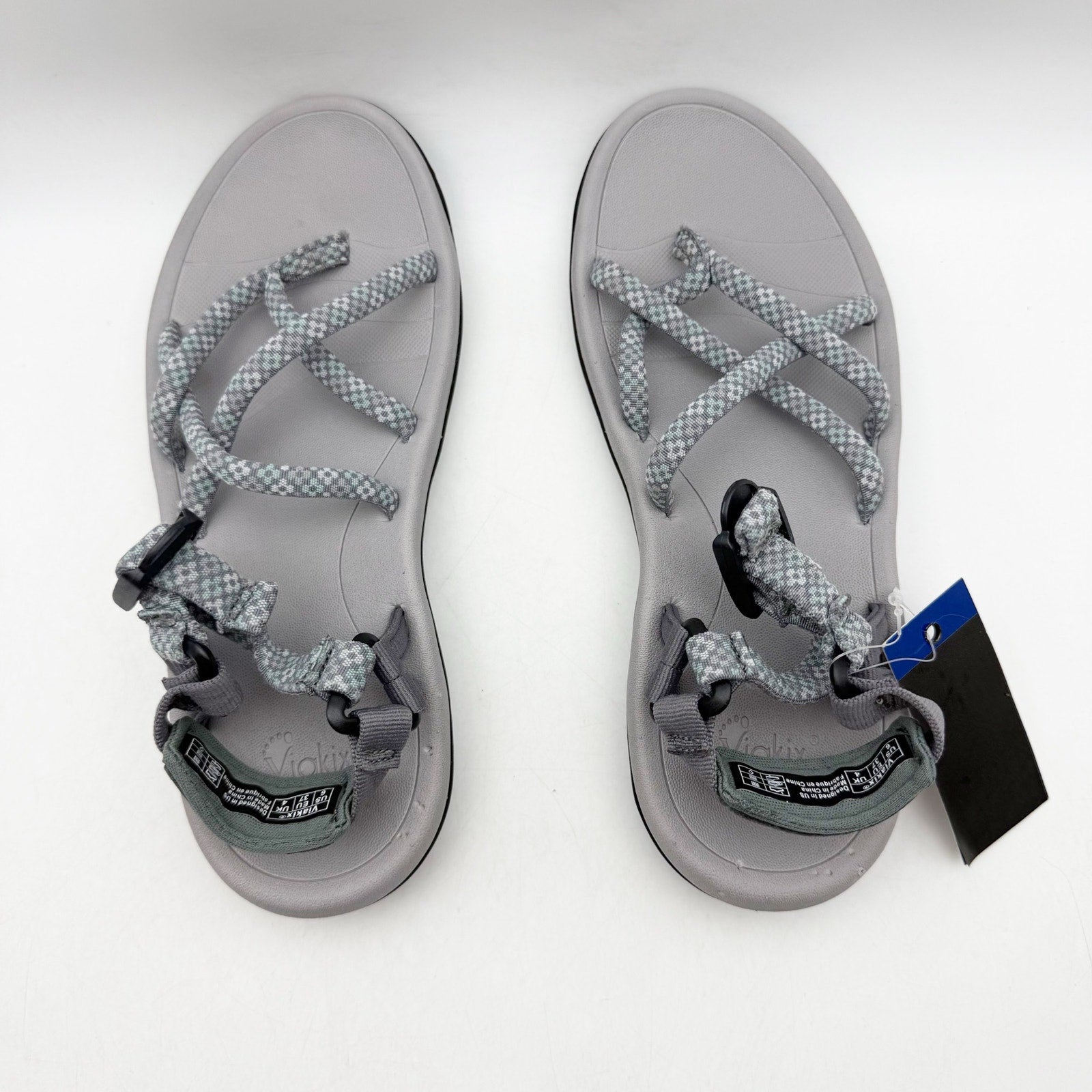 Viakix Womens Samara Hiking Sandals US 6 EU 37 Grey Black NIB