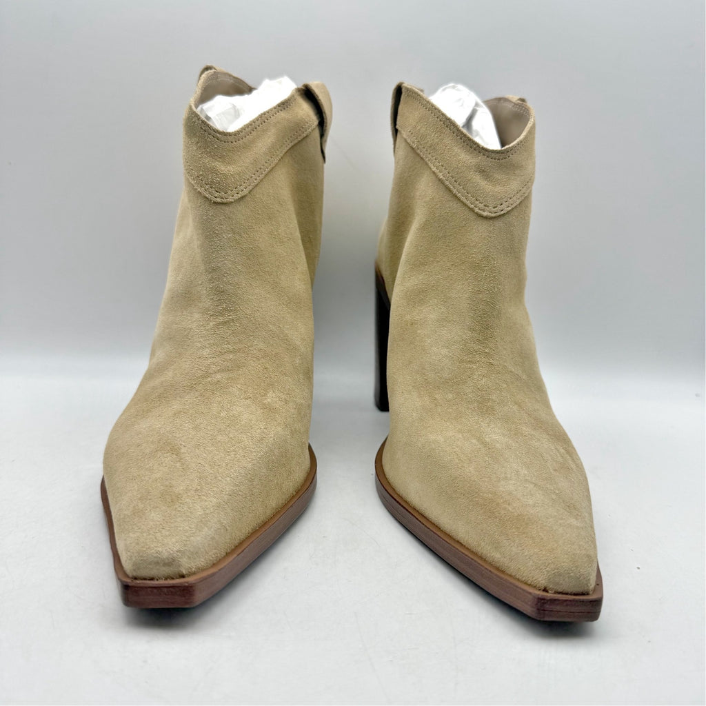 Vince Camuto Womens Wellinda Ankle Bootie Size 11 Tan Suede Heel Ankle Boot NWOB