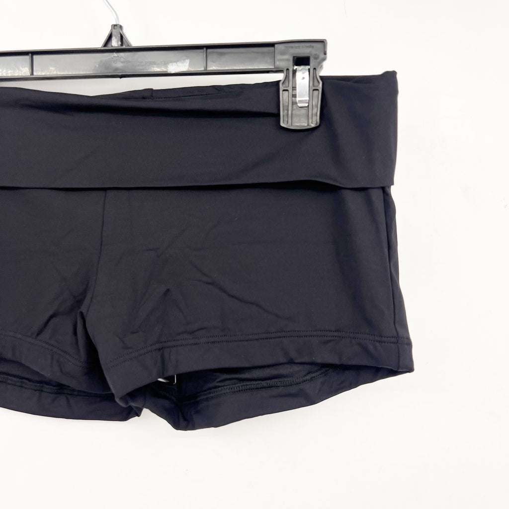 SEAFOLLY Women's Roll Top Boyleg Swim Bottom Size 10 Black NWT