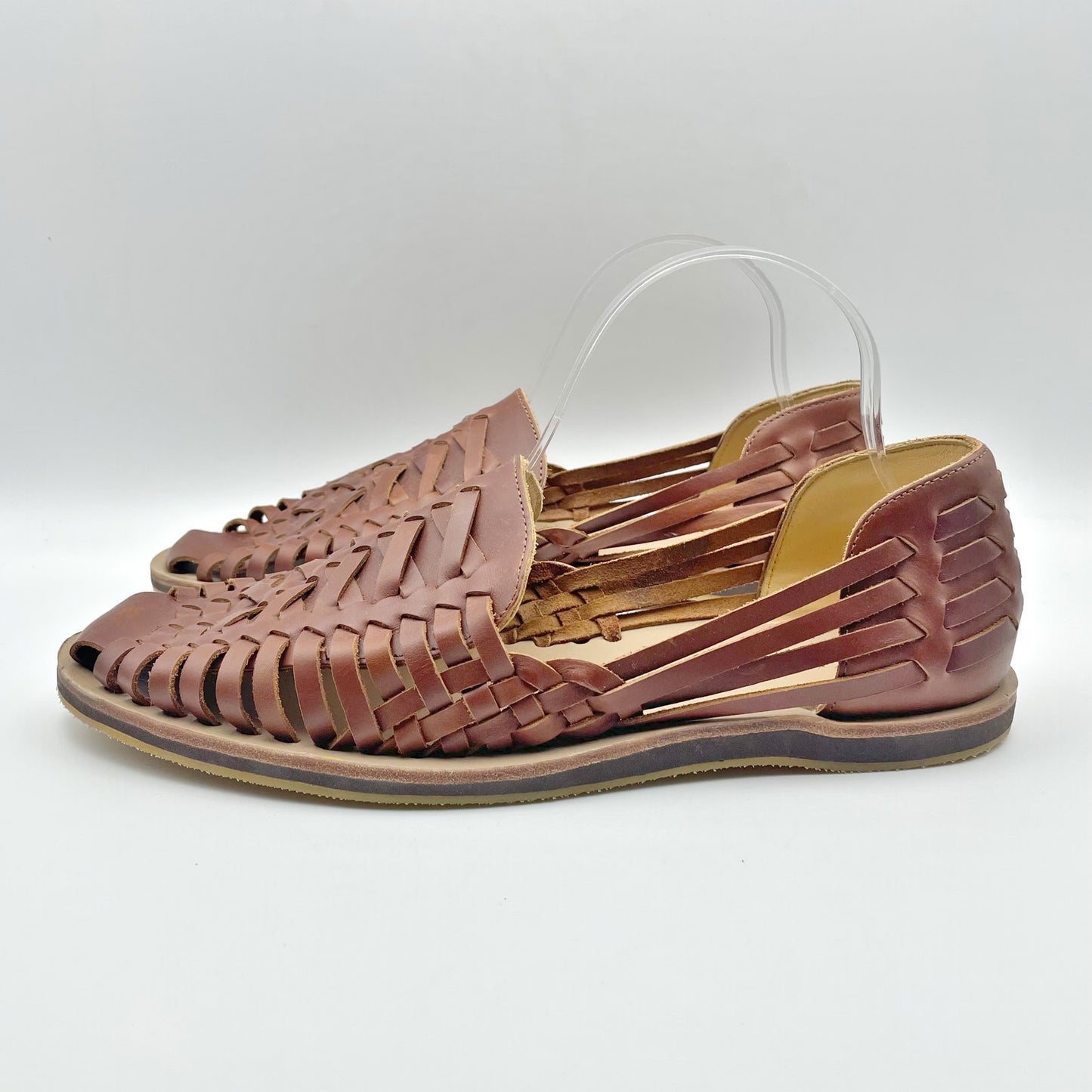 Nisolo Mens Huarache Sandal US 10 EU 43 Brown Leather NWOB