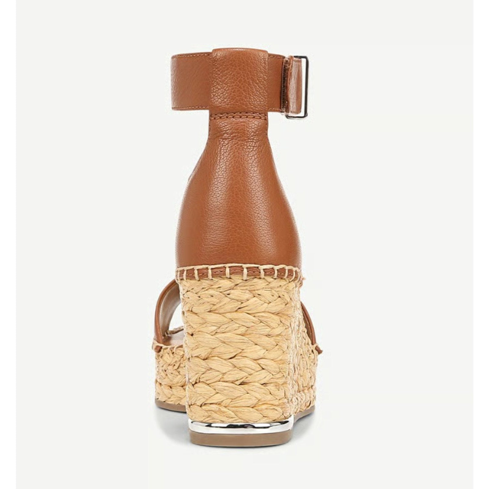 Franco Sarto Women's Clemens Raffia Espadrille Wedge Sandals US 6.5 M Brown NWOB