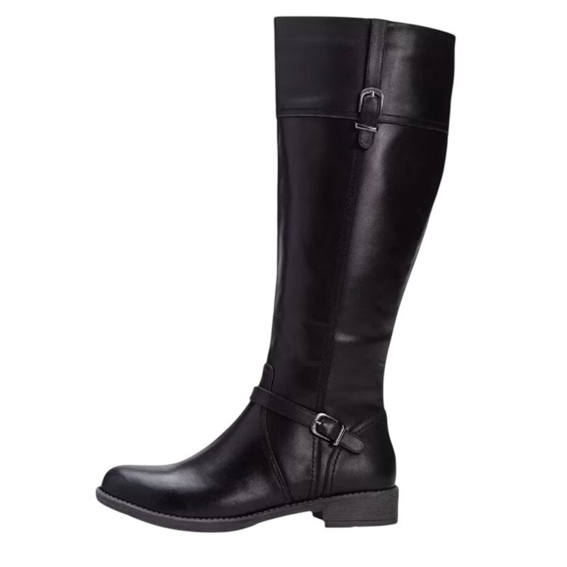 Propet Womens Tasha Knee High Boots US 9 EU 40 Black Leather Flats NWOB