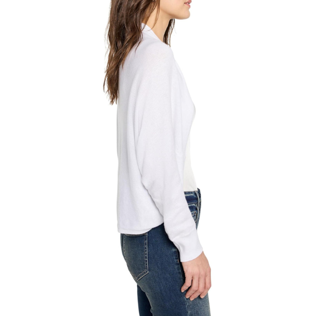 NIC + ZOE Women's Cotton Cashmere Shrug Cardigan Large White Long Sleeve NWT