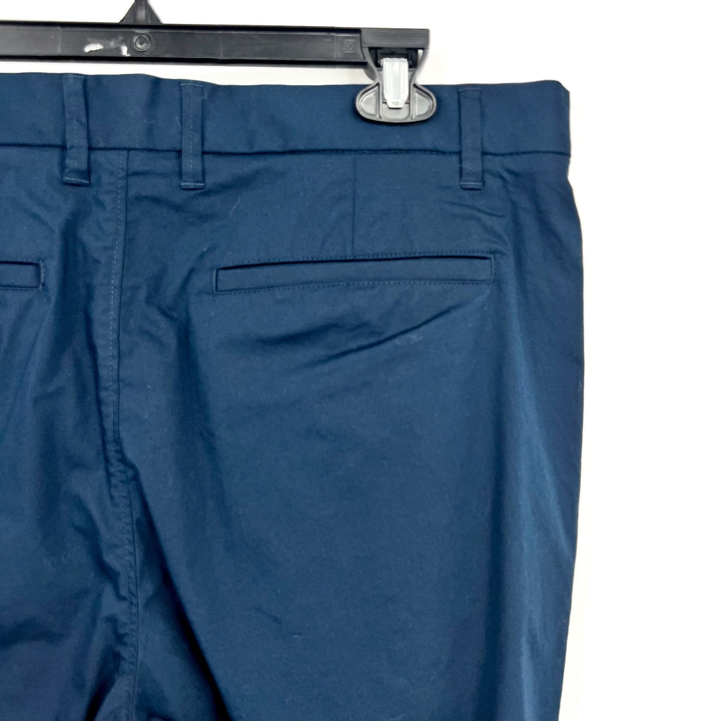 EVERLANE Mens Air Chino Pants 33x32 Navy Blue Stretch Cotton Poplin Slim Fit NWT