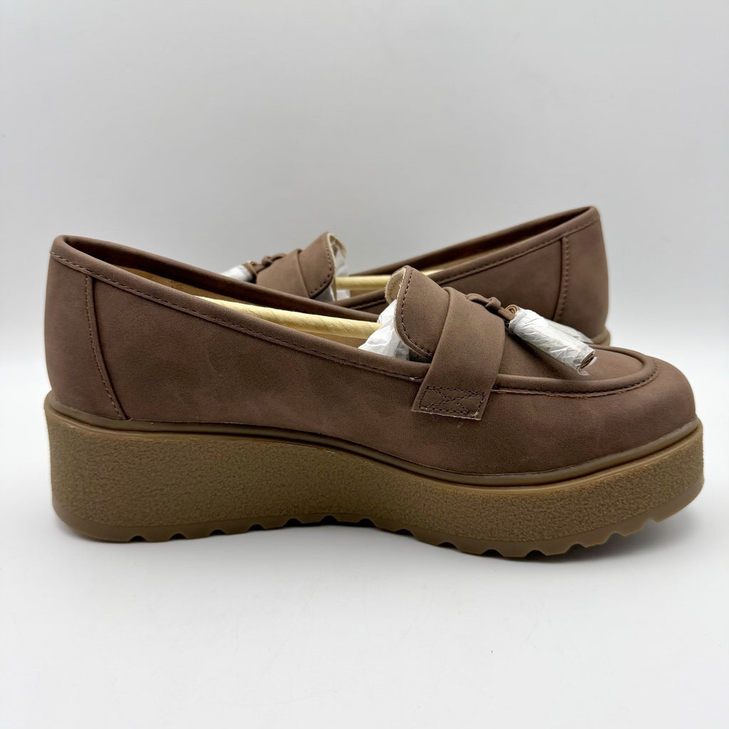 Soul Naturalizer Womens Josie Loafers US 9 Wide EU 40 Brown Slip On NIB