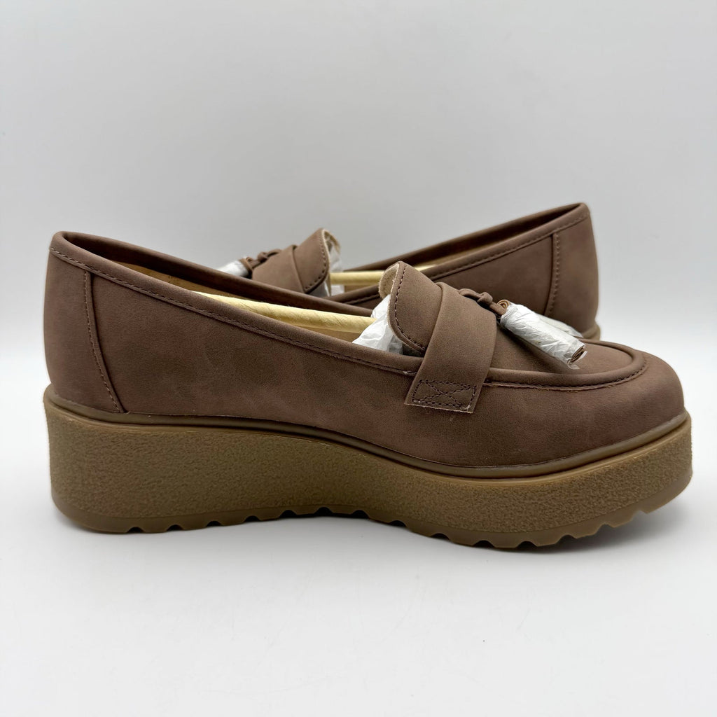 Soul Naturalizer Womens Josie Loafers Size 9 Wide EU 40 Brown Slip On NIB
