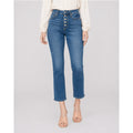 PAIGE Cindy Crop Jeans 26x27 US 2 Say Anything Blue Exposed Button Fly NWT
