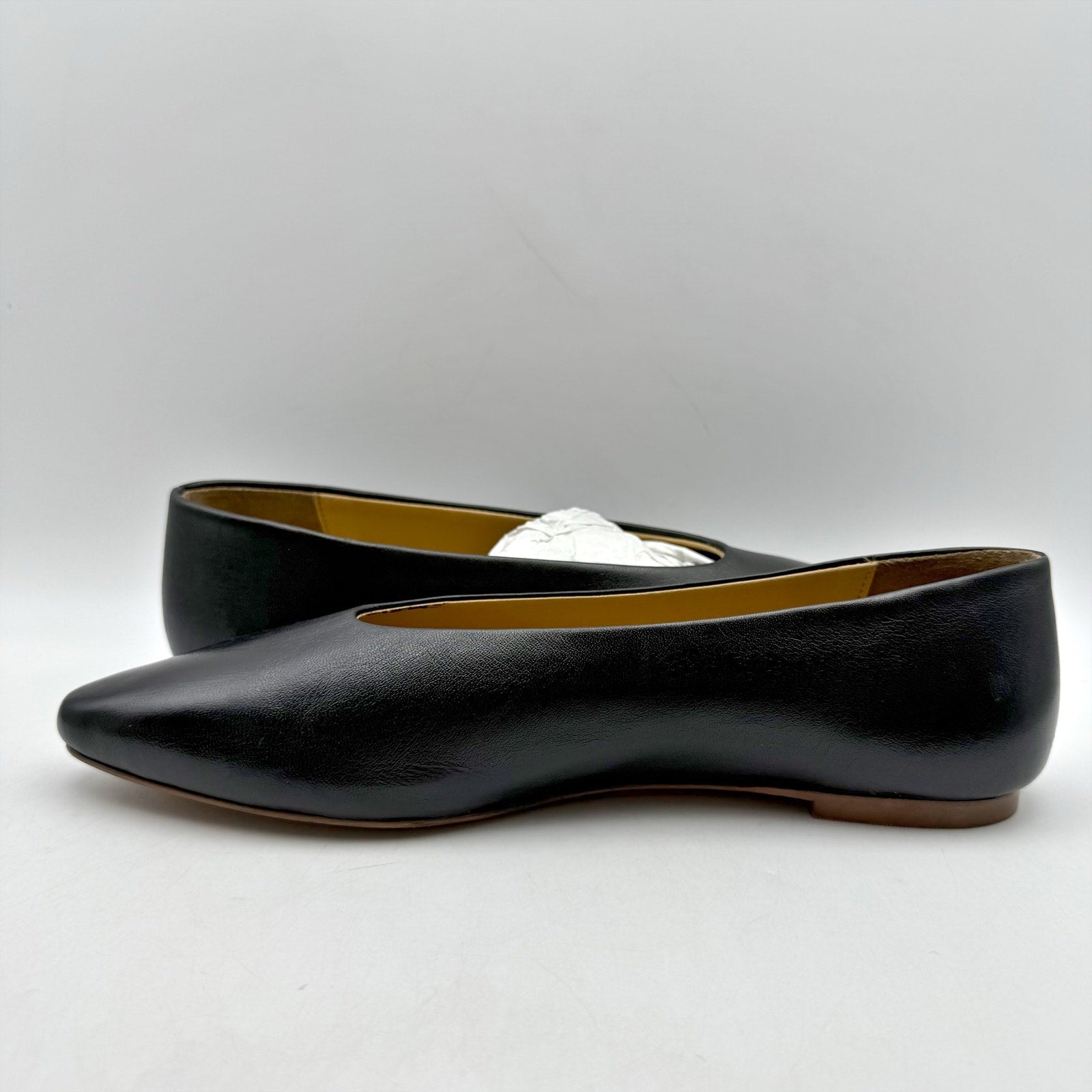 Seychelles Womens American Dreams Ballet Flats US 8 Black Leather NIB