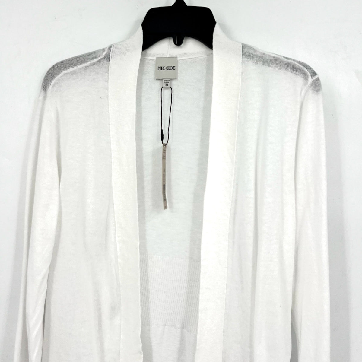 NIC + ZOE All Year Back Of The Chair Cardigan Medium White Long Sleeve NWT