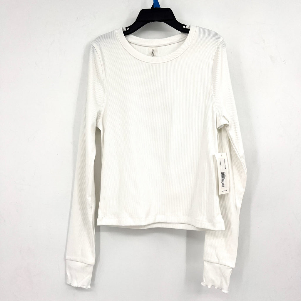 OUTDOOR VOICES Women's SuperForm Rib Long Sleeve Tee XXS White NWT