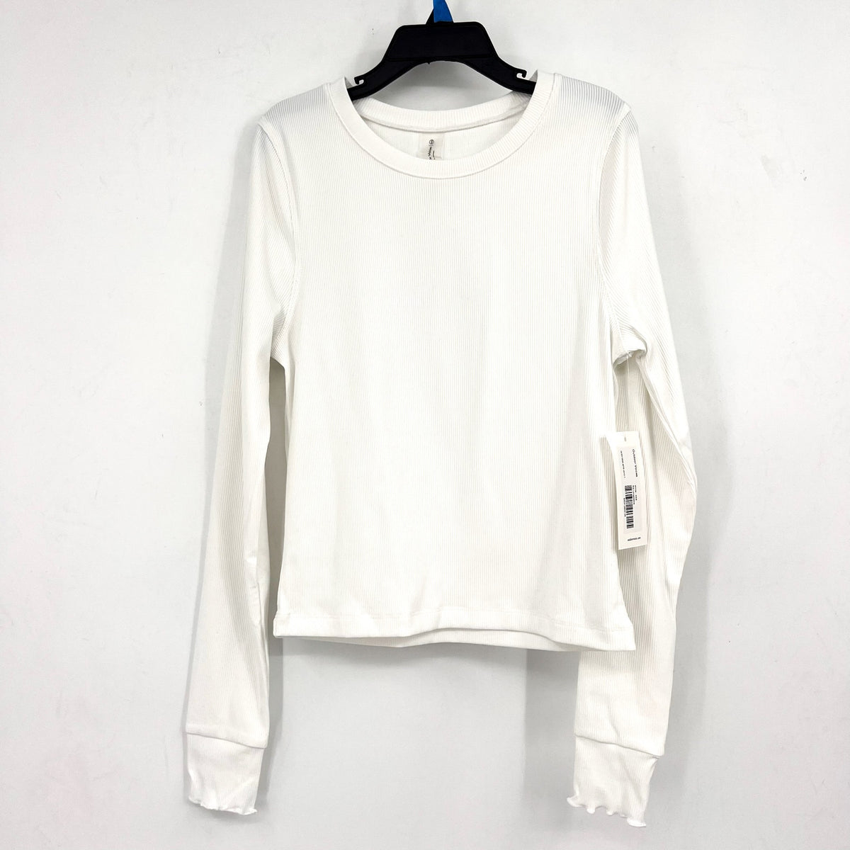 OUTDOOR VOICES Women's SuperForm Rib Long Sleeve Tee XXS White NWT