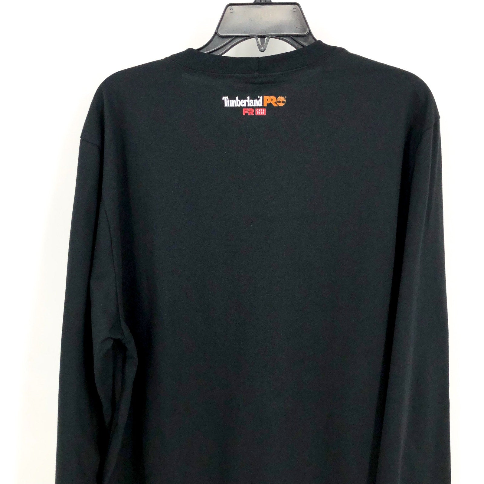 TIMBERLAND PRO Men's FR Long-Sleeve Pocket T-Shirt Large Black Cotton Core NWT