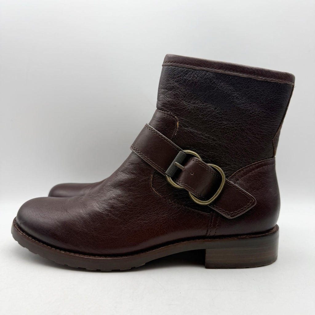 SOFFT Womens Brie Ankle Boots US 9 M Brown Leather Waterproof NWOB