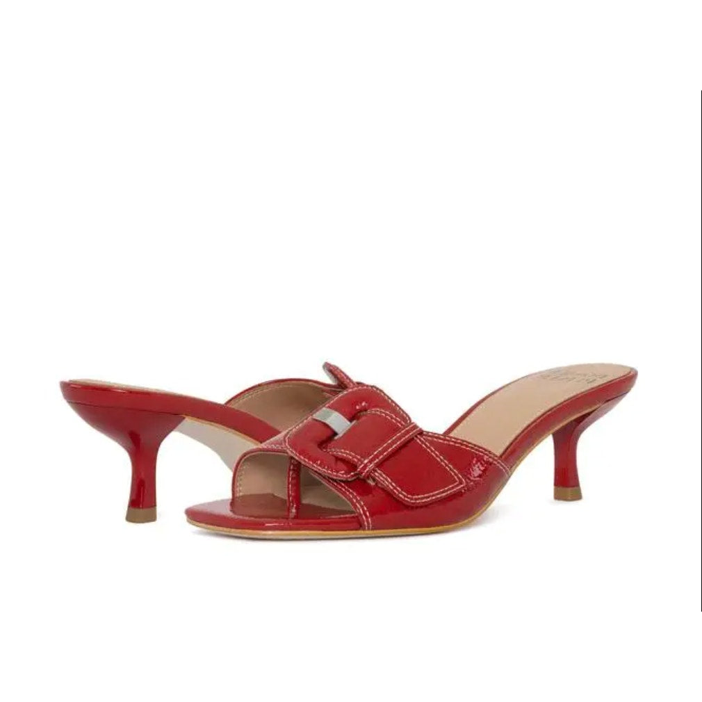 Donald Pliner Womens Cherry Heeled Sandal US 8.5 M Red Patent Leather NWOB