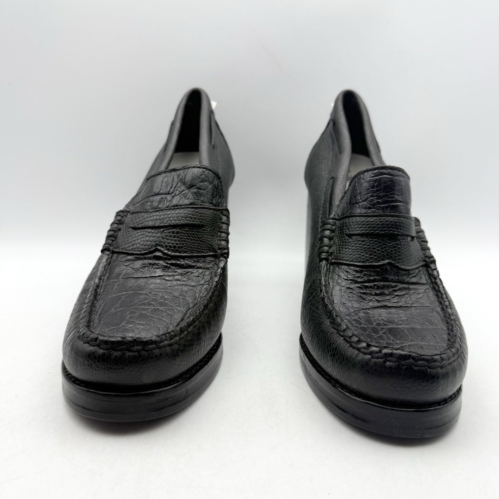 RE/DONE Womens Winsome Heel Loafers US 7 M EU 37 Black Leather NWOB