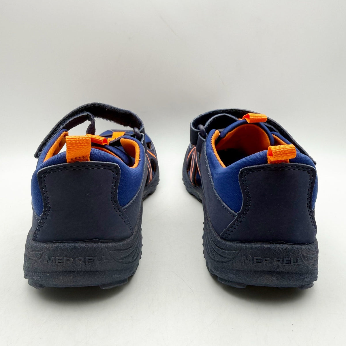 Merrell Big Kids Explorer Hydro Sandals Size 4 Blue Orange Water Resistant NWOB