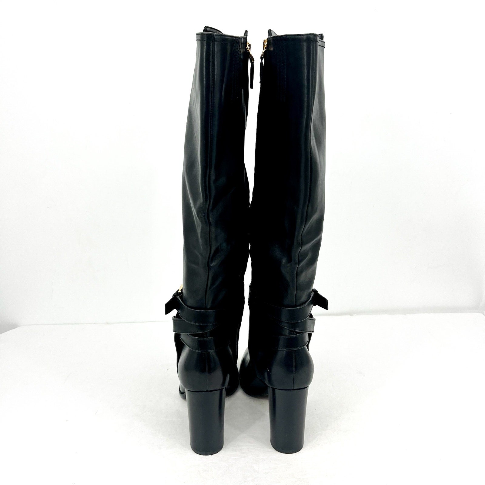 Lauren Ralph Lauren Womens Manchester Knee High Boots US 10 Black Leather NWOB