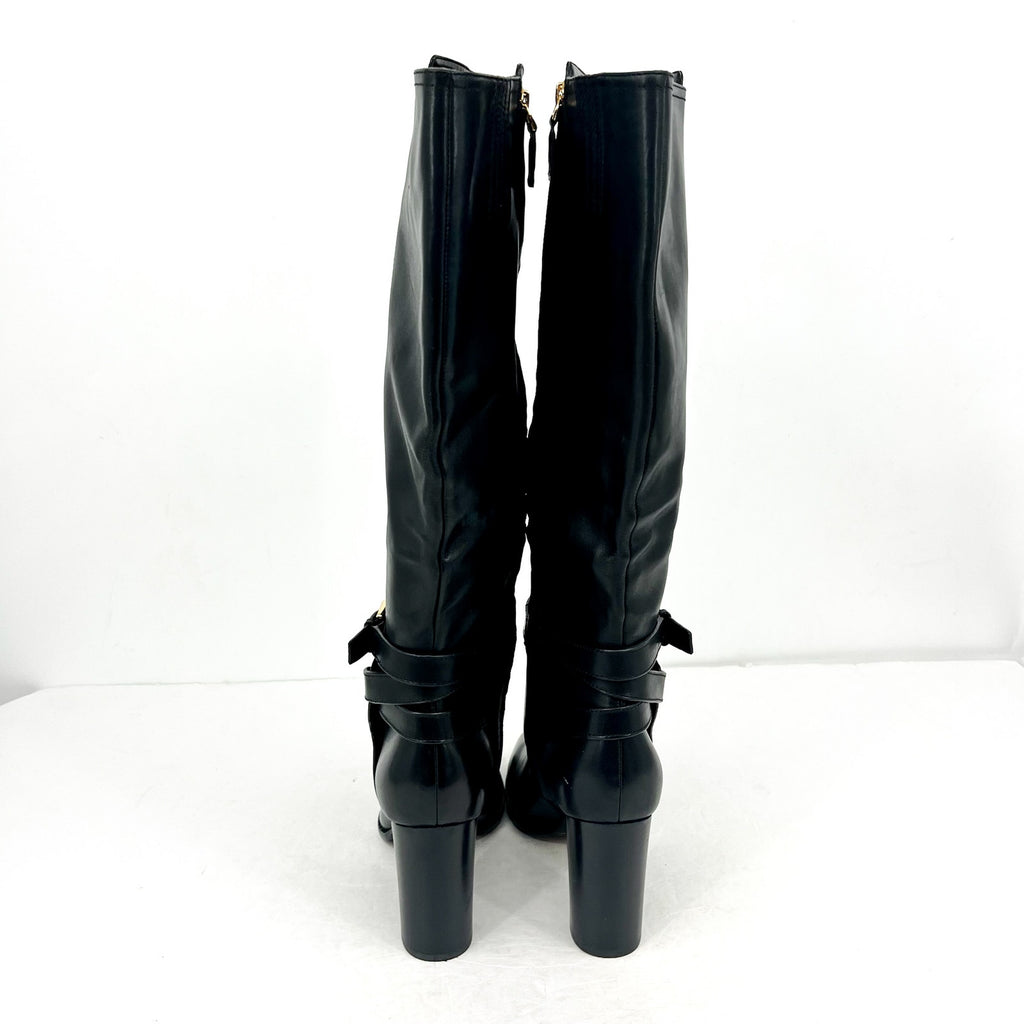 Lauren Ralph Lauren Womens Manchester Knee High Boots US 10 Black Leather NWOB