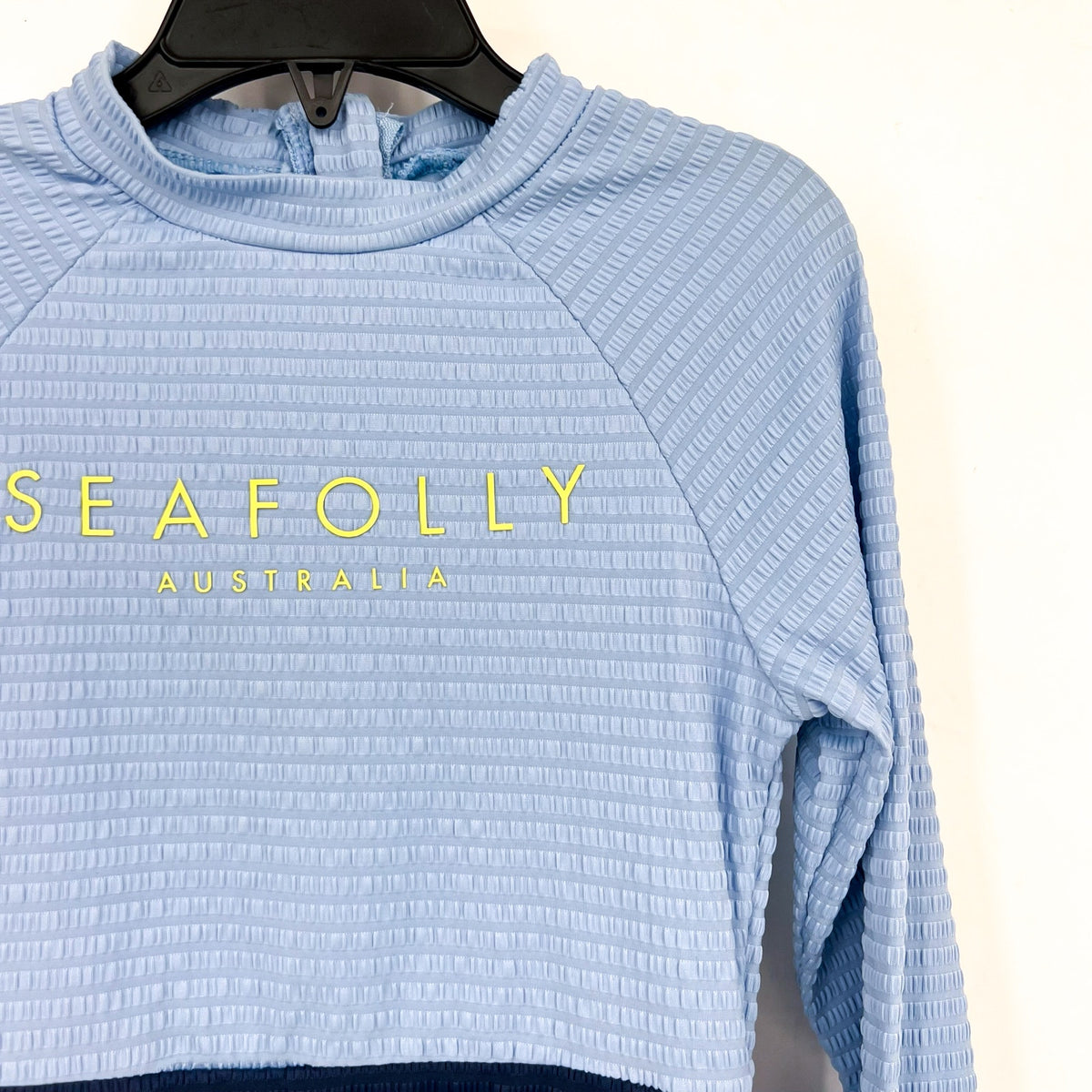 SEAFOLLY Girl's Lemon Soda Paddlesuit Swimsuit Size 10 Powder Navy Blue NWT
