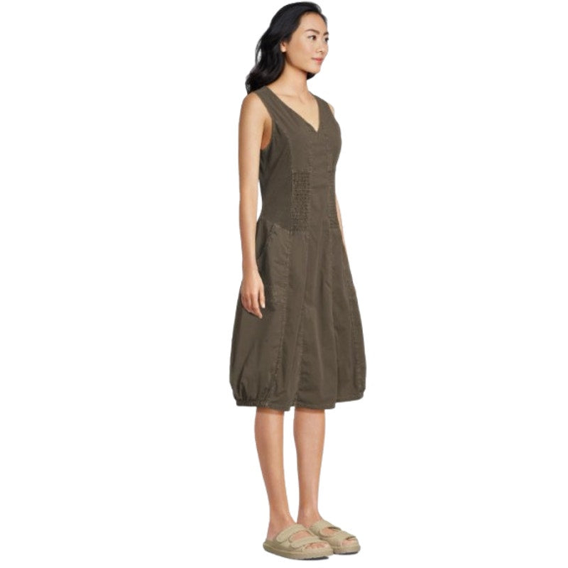 XCVI WEARABLES Gibbon Tank Dress Small Olive Green Sleeveless V Neck NWT