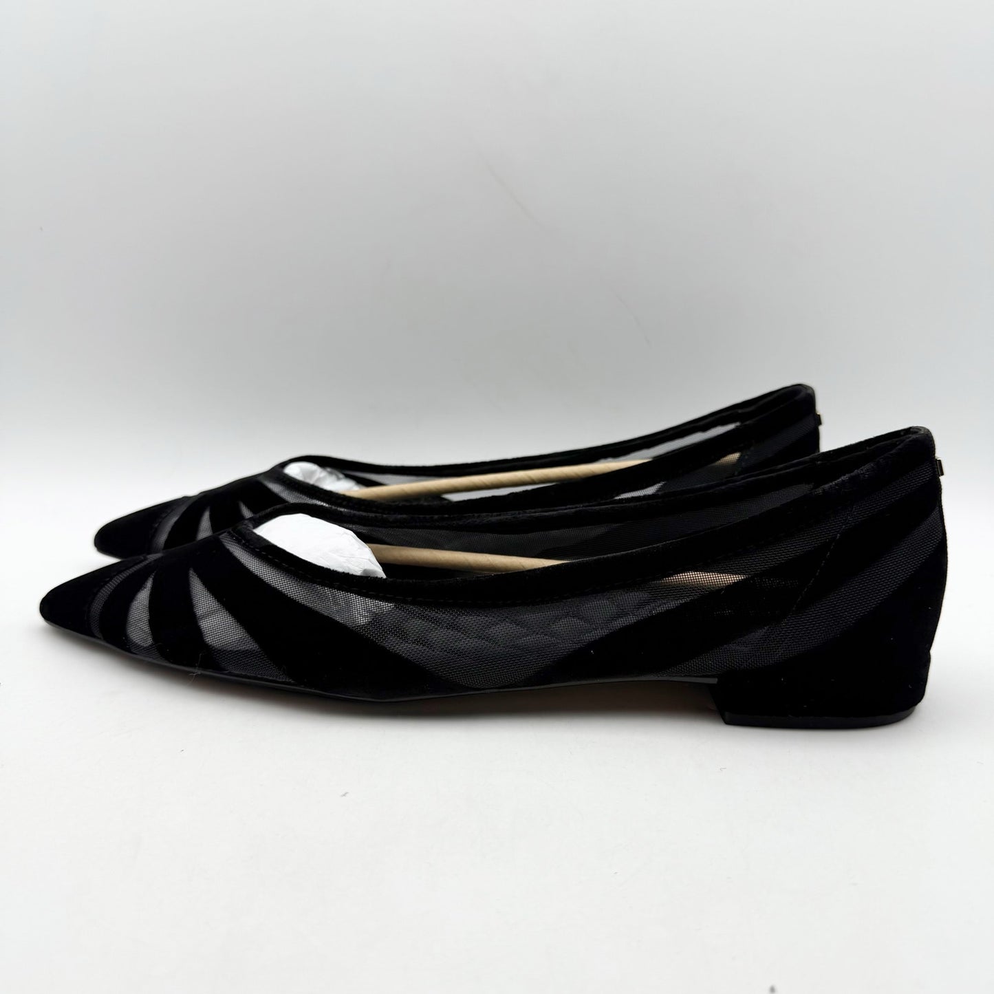 Birdies Womens The Goldfinch 15 Ballet Flat US 9 Black Suede Pointed Toe NIB