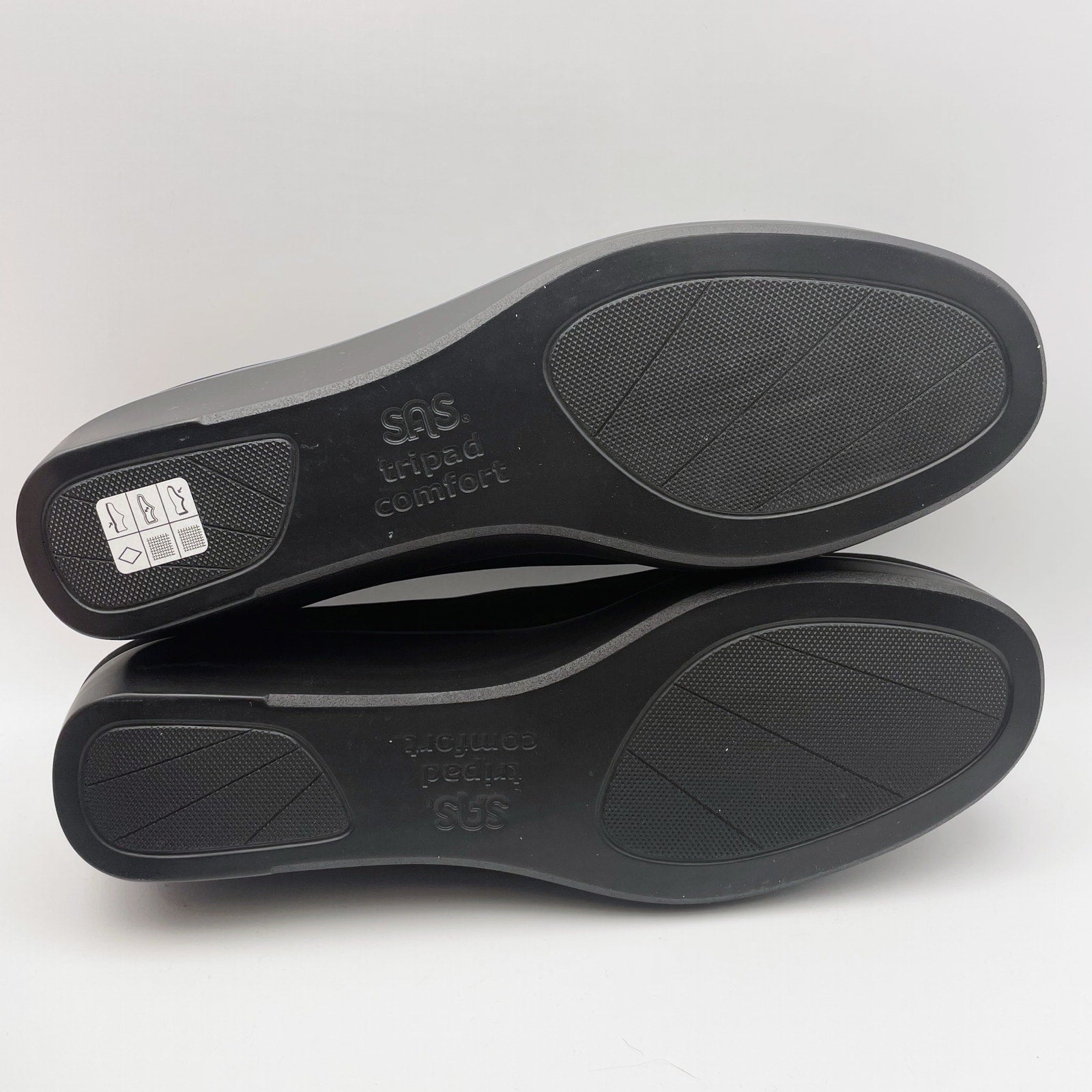 SAS Womens Bliss Slip-On Wedge Loafer US 11.5 M Black Leather Lined NIB