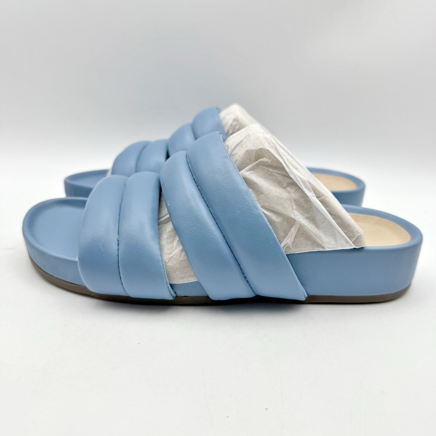 Vionic Womens Mayla Slide Sandals US 5 M EU 35 Blue Comfort NIB