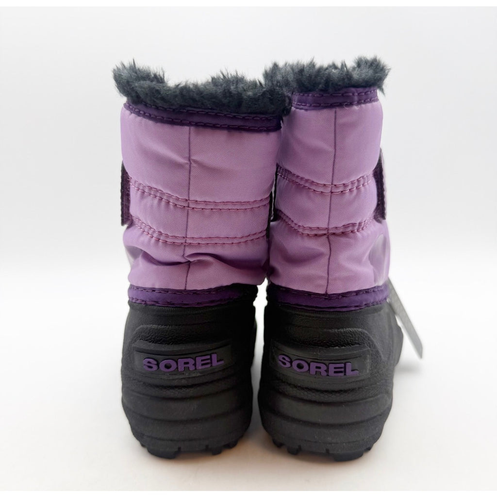SOREL Snow Commander Boots Toddler Girls 5 Gumdrop Purple Black Waterproof NIB