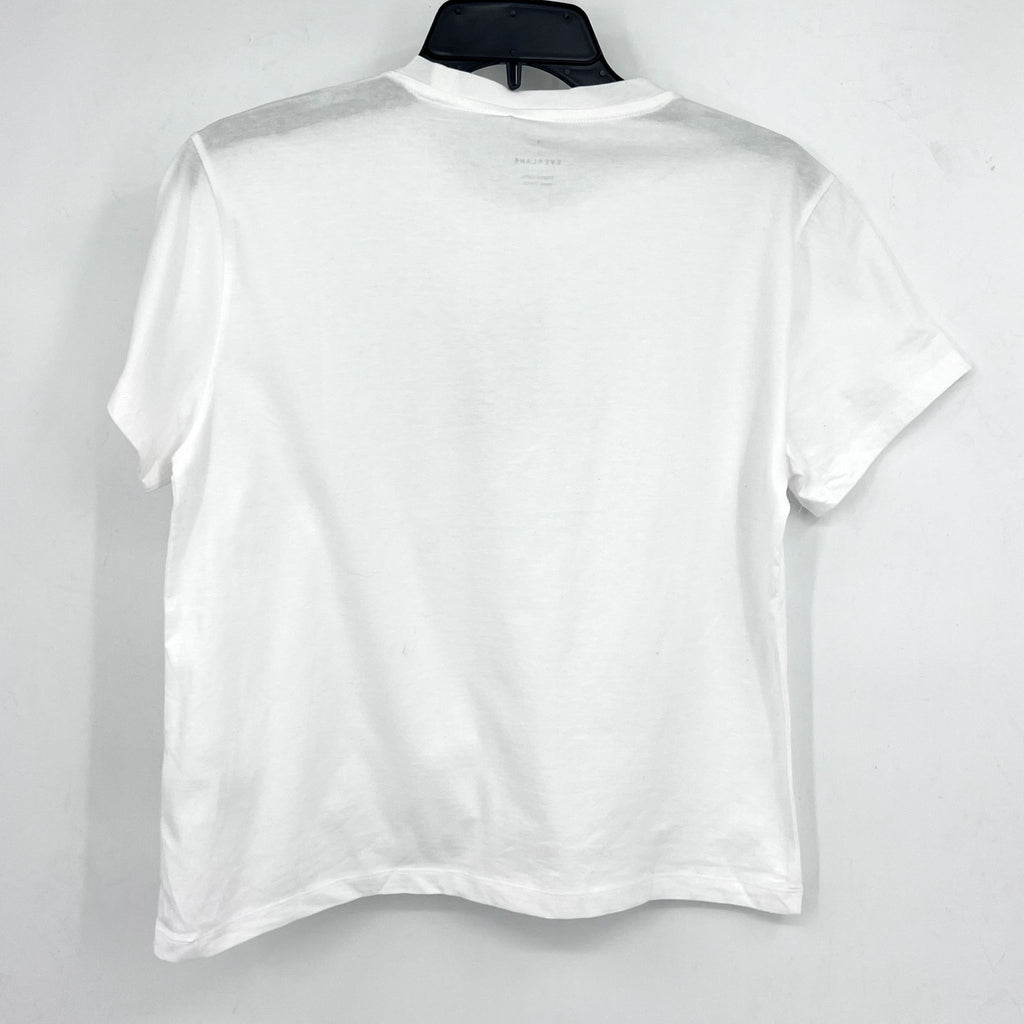 EVERLANE Women's The Box-Cut Tee Small White Essential Cotton Crewneck NWT