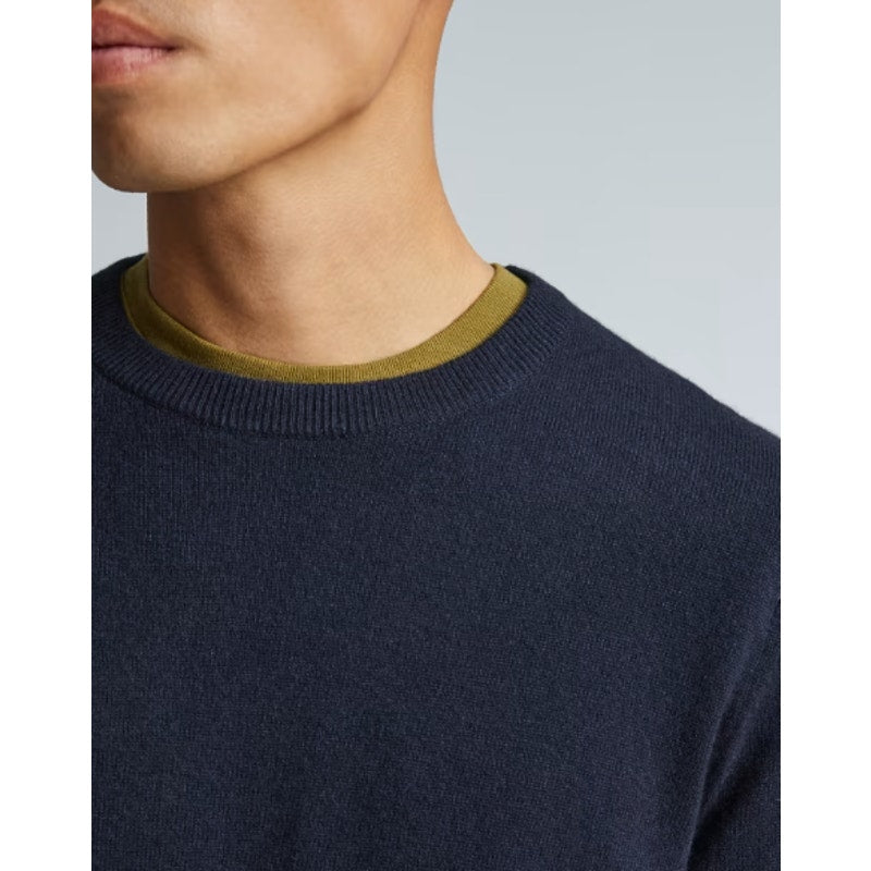 Everlane Mens Grade-A Cashmere Crew Sweater Large Dark Navy Blue NWT