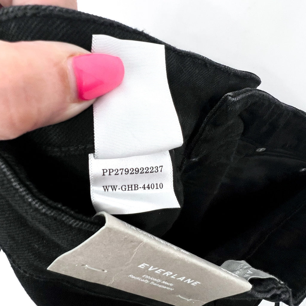 EVERLANE Women's The Curvy Way High Jeans 29x27 US 8 Black Organic Cotton NWT