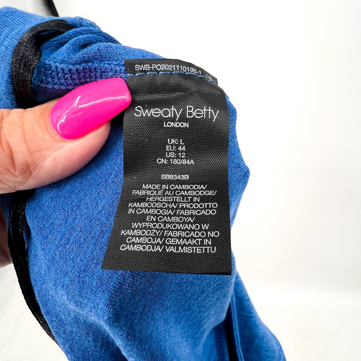 SWEATY BETTY Women's Gary Sleeveless Romper Large US 10 Oxford Blue Marl NWT