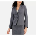 LE SUIT Women's Two Button Blazer 16W Midnight Navy Blue Gray Jacket NWT