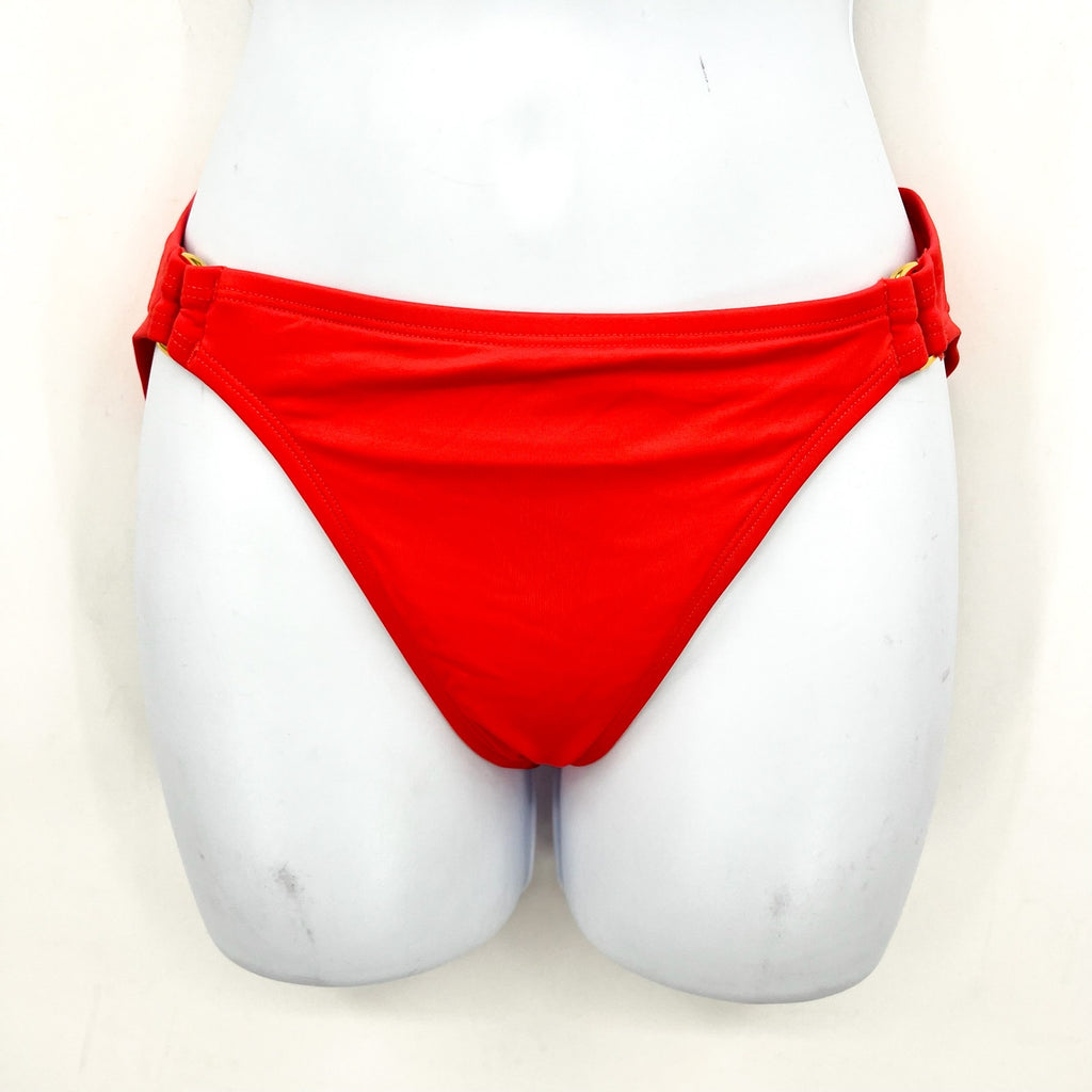 TOMMY BAHAMA Pearl Hipster Ring Bikini Bottom XS Pink Citrus Coral NWT