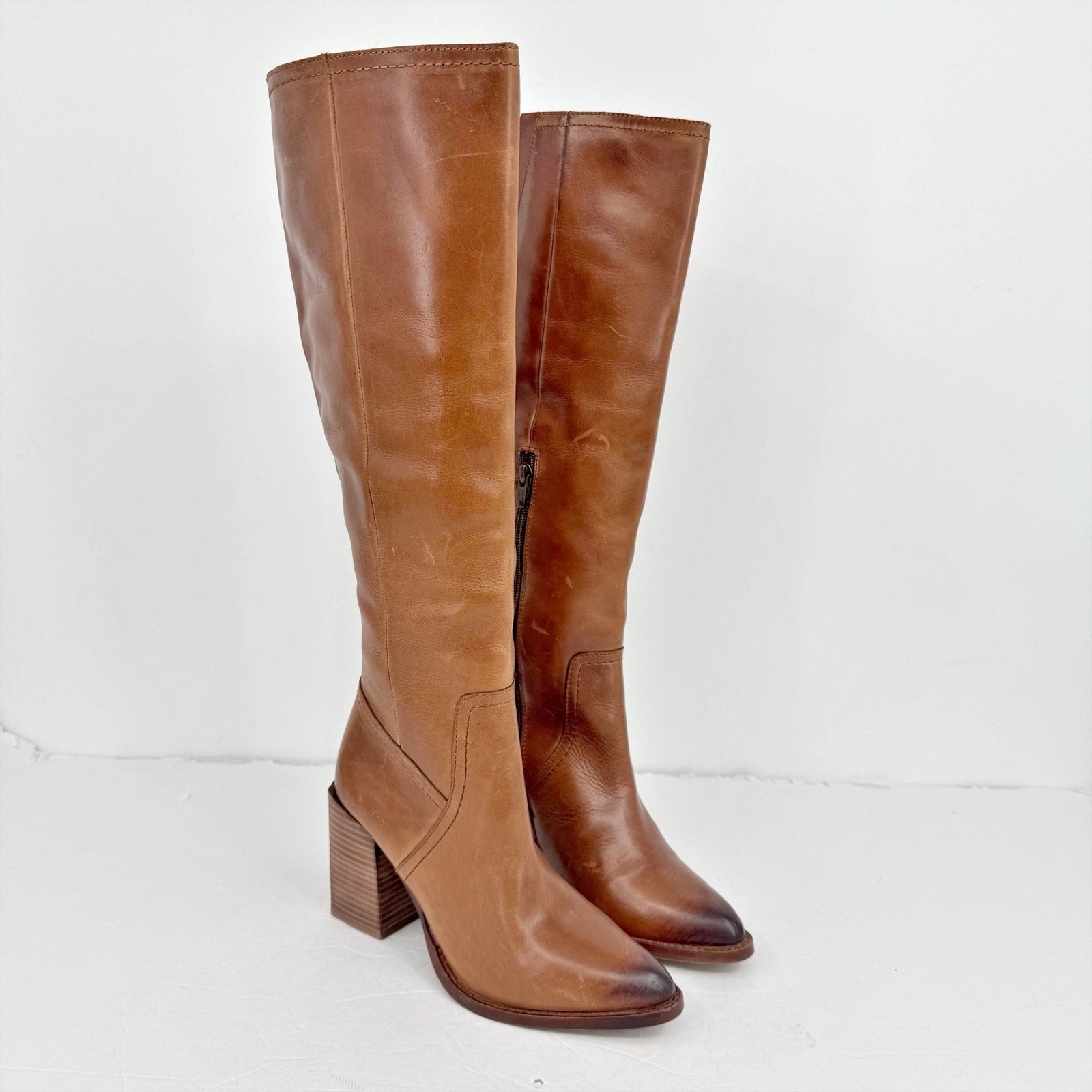 Diba True Womens True Do Knee High Boots US 6 M Brown Leather NWOB