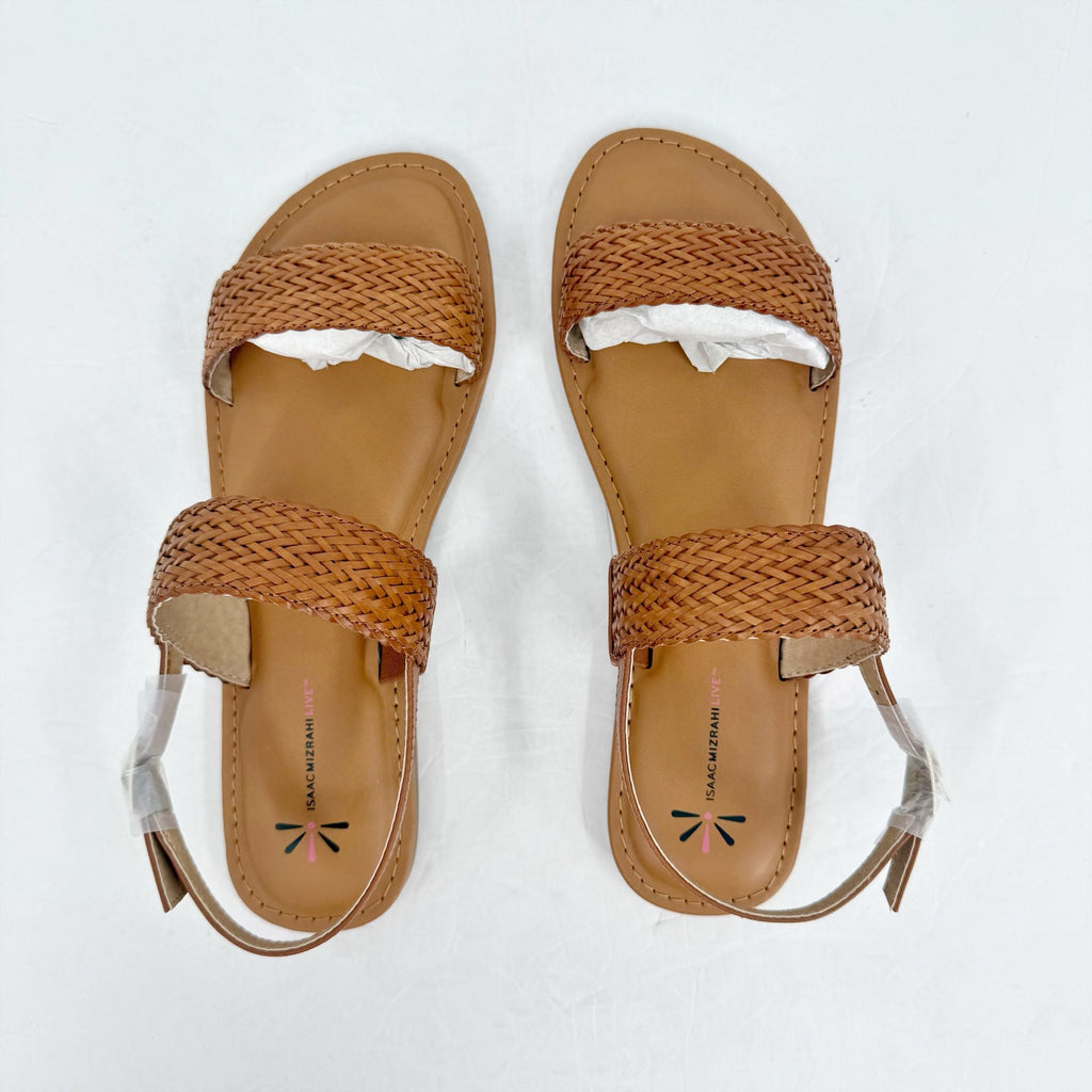 Isaac Mizrahi Live Womens Rosalyn Sandals Size 9 M EU 39 Brown Tan NIB