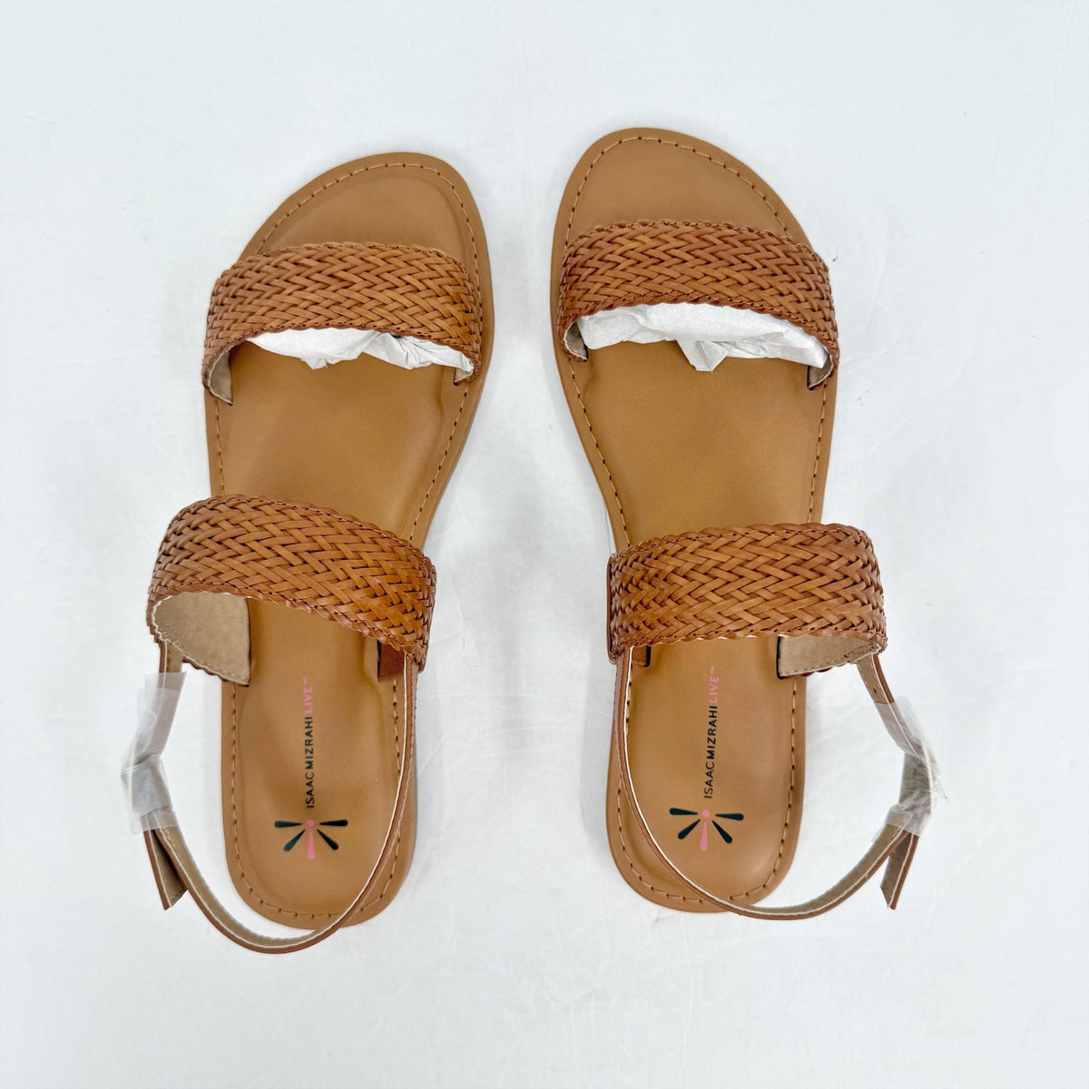 Isaac Mizrahi Live Womens Rosalyn Sandals Size 9 M EU 39 Brown Tan NIB