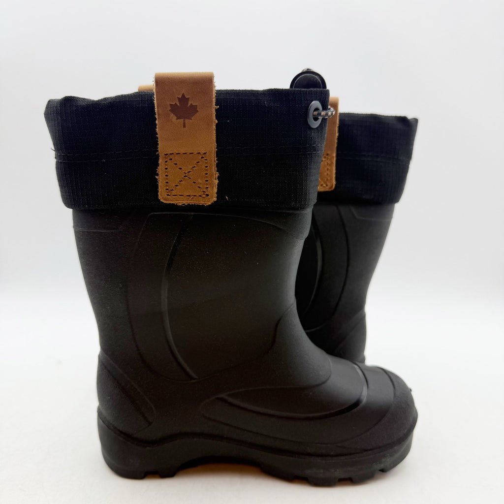 Kamik Little Kids Tundra Jr Boots Size 8 EU 25 Black Waterproof Snow Rain NIB
