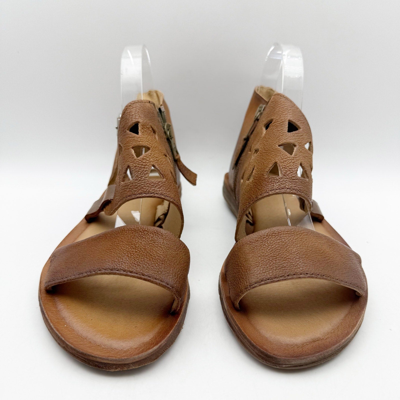 Miz Mooz Womens Frida Sandals EU 39 US 8.5-9 Brown Brandy Leather NIB