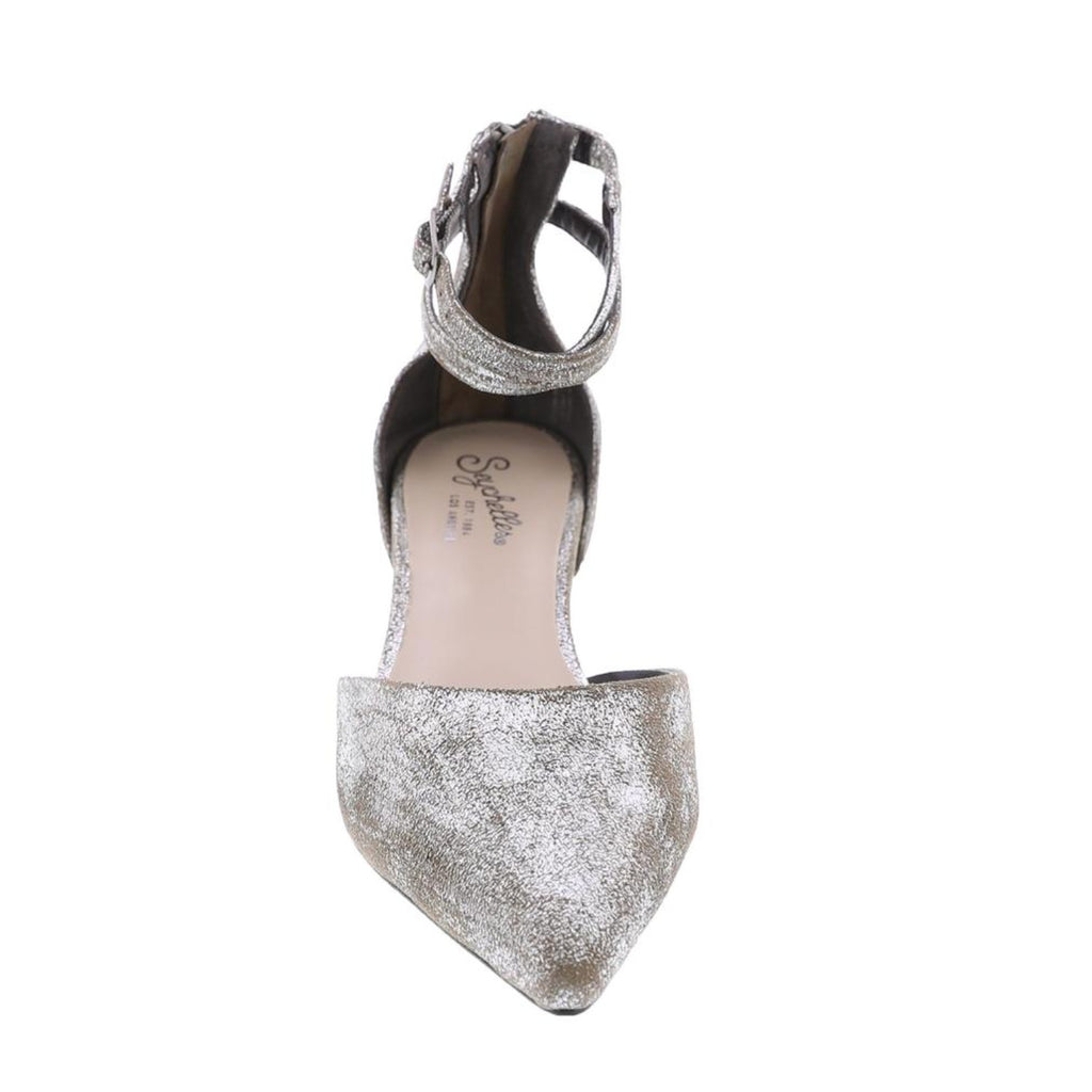 Seychelles Womens What a Girl Wants Flats US 8.5 M Silver Pewter Leather NIB