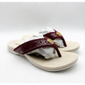 Spenco Women's Starboard Flip Flop Sandals Size 6.5 WIDE Red Burgundy NIB